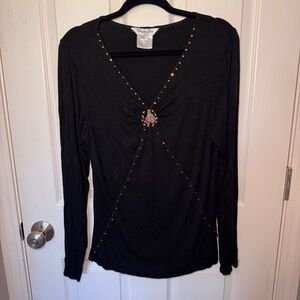 Vintage 1990's Christian Dior Long Sleeve Top